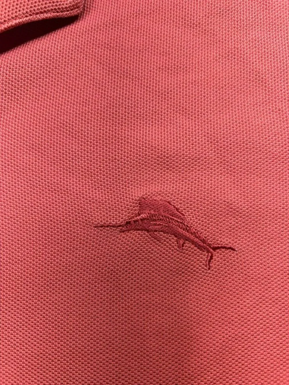 Tommy Bahama Coral Polo Shirt Embroidered Marlin Logo Mens Size L Cotton Blend - Picture 3 of 4
